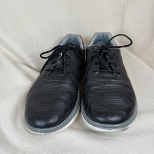 Johnson and Murphy Men's Black Leather Sneakers 9M 25-3821